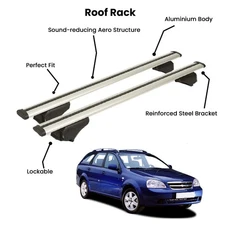 2 Pcs Silver Cross Bars for  DAEWOO NUBIRA SW 2004-2011