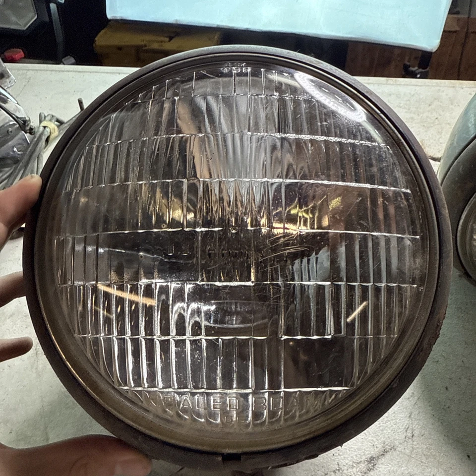 B-L-C 682-J HEADLIGHTS Pair Vintage Accessory Fender Headlamps BLC Hot Rat Rod - Image 2 of 4