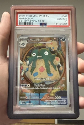 Pokemon 2025 Garbodor 141/086 Illustration Rare White Flare GEM MINT PSA 10