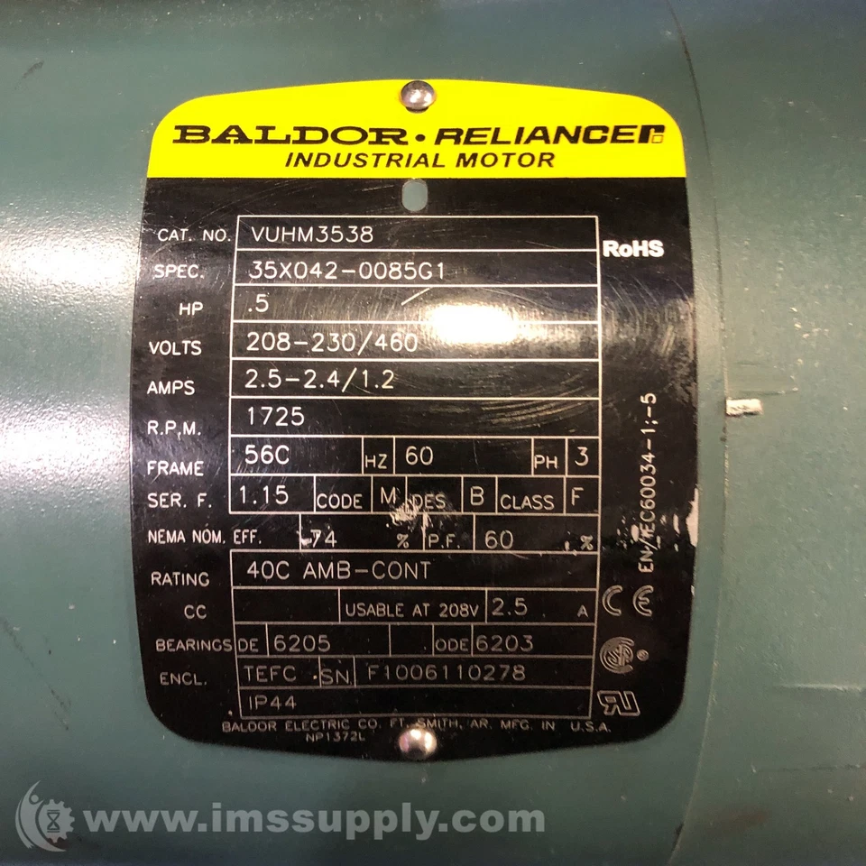 Baldor VUHM3538 AC Motor USIP - Image 2 of 4