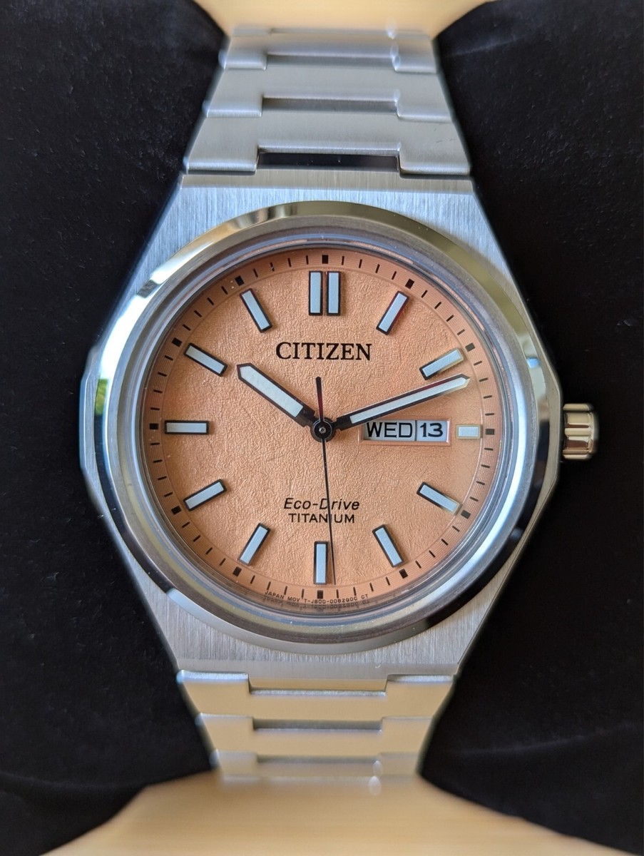 Citizen Super Titanium Sapphire Orange Dial Eco-Drive Men's Watch