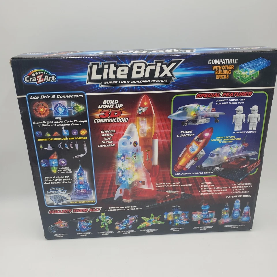 Lite Brix Building Block System -Star Shuttle And Launcher Cra-Z-Art Brand New - Image 2 of 4