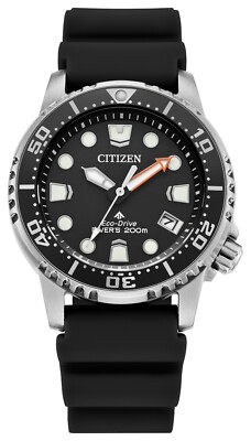 Citizen Women's Sea Date Eco-Drive Black Polyurethane Watch 37 MM EO2020-08E