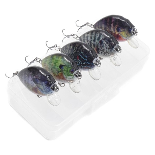 Lixada 6cm 15g 5x Fishing Lures + Barbed Treble Hook Artificial Crankbait - Picture 6 of 11
