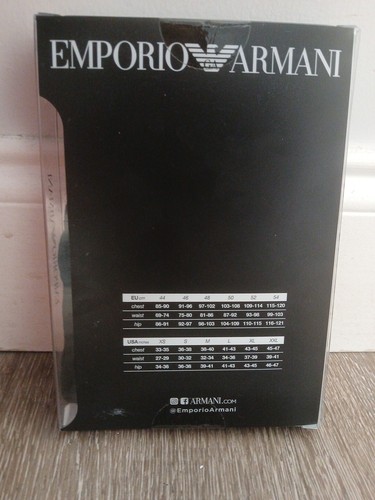 Emporio Armani Men Cotton Brief Stretch Underwear Black Size Large - Picture 5 of 7