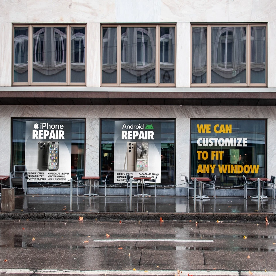 iPhone Android Smartphone Repair Window Wrap Sign Banner Apple Samsung Graphics - Image 3 of 4