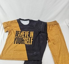 Men's Outfit 2 Piece Short Sleeve Sweat Suit Sportswear Sz 2XL