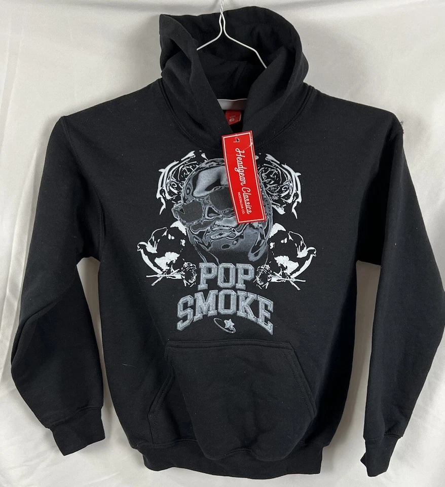 Sudadera con Capucha Headgear Classics Pop Smoke Talla Pequeña Juvenil Negra NUEVA Foto 4 de 4