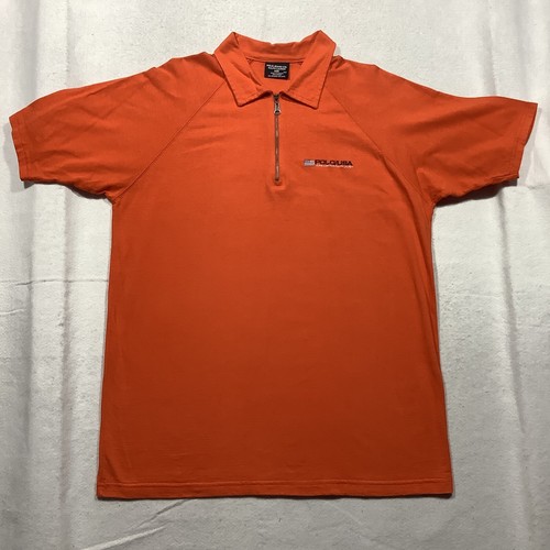 Ralph Lauren Polo Jeans Co 1/4 Zip Pullover Men's Medium Orange Made in Canada