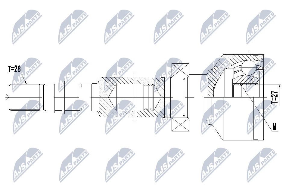 NPW-VV-099 NTY Joint Kit, drive shaft for VOLVO