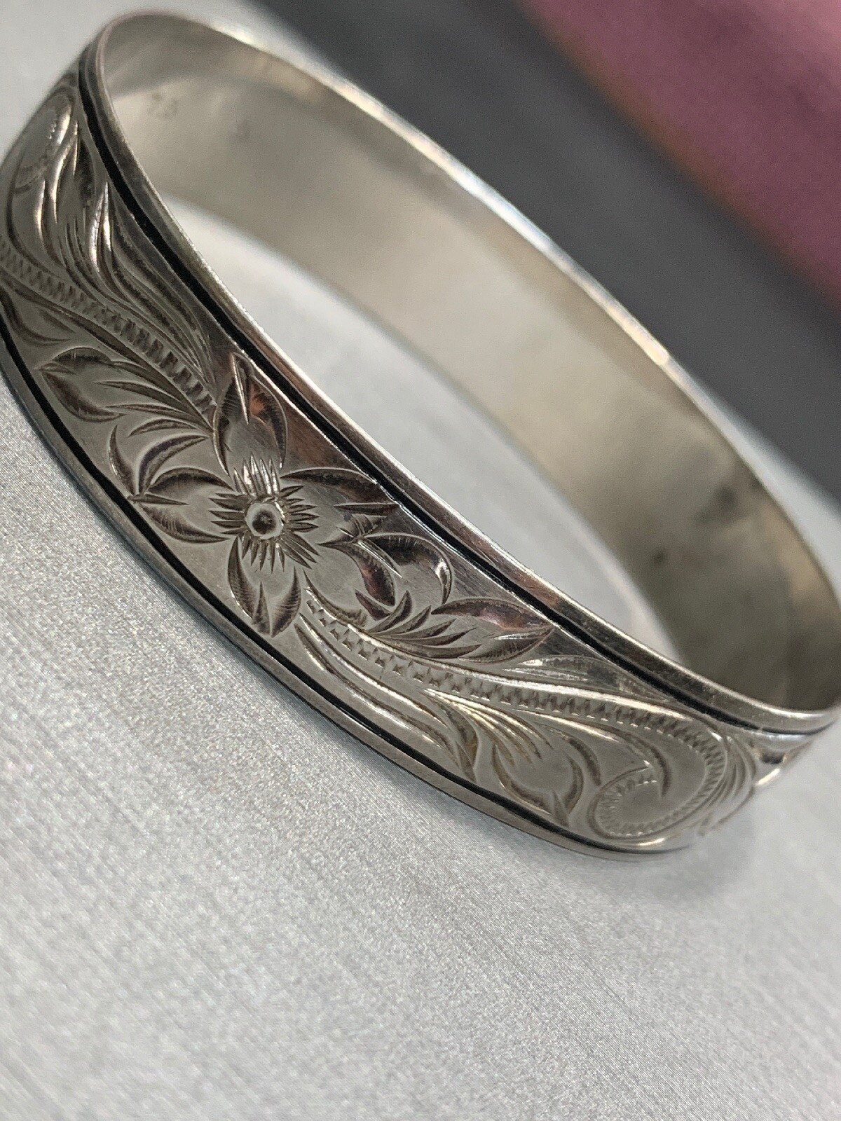 SOLID 925 Sterling Silver Hand Tooled Artist Sign… - image 11