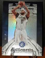 DeMarcus Cousins /10 2016-17 Panini Excalibur Battlements Holo Gold /10 Pelicans