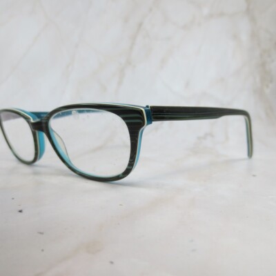 Women\'s Black & Aqua Cat-Eye Glasses Frames s-l400.jpg main image 3