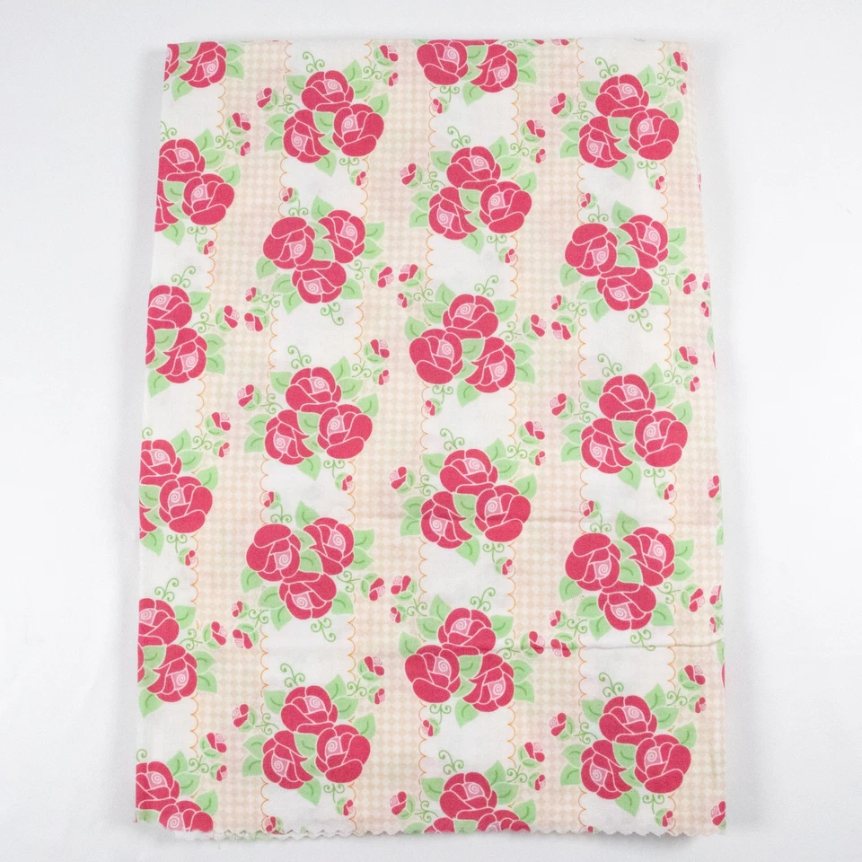 Lecien Happy Mochi Yum Yum Quilting Cotton Fabric Pink Roses Monica Solorio Snow - Image 3 of 4