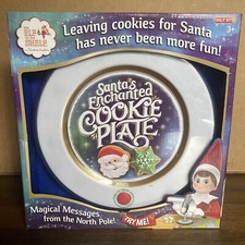 The Elf on the Shelf Santa's Enchanted Cookie Plate Magical Messages - NEW 