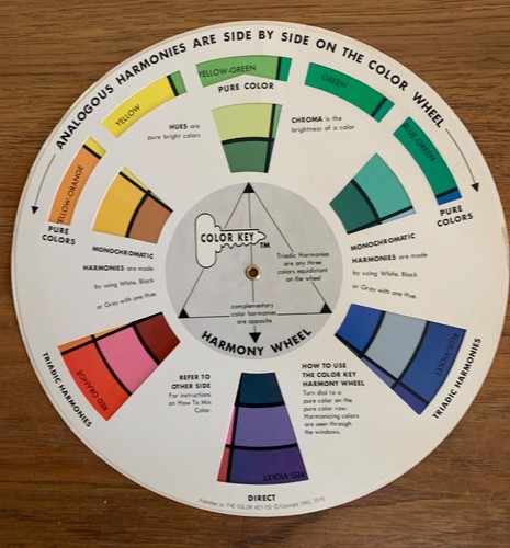 "Ruota chiave vintage 1976 colore, guida miscelazione colori vernice, armonia & base, 9 1/2"" - Foto 2 di 2