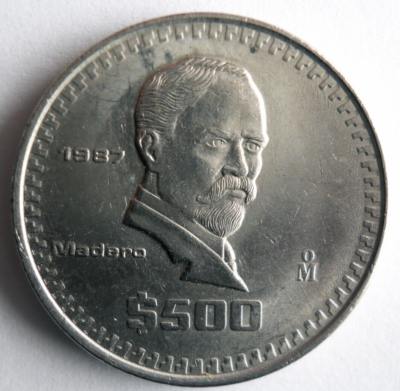 1987 MEXIKO 500 PESOS - Ausgezeichnete Münze - KOSTENLOSER VERSAND