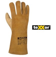 teXXor Schweisserhandschuhe VESUV 36 cm Baumwollfutter Gr.10 (XL) robustes Leder