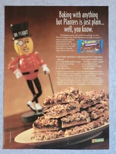 1997 Magazine Advertisement Page Planters Pecan Halves Recipe Mr. Peanut Food Ad