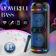 5000W Portable Bluetooth Speaker Sub woofer Heavy Bass Sound System Party Remote