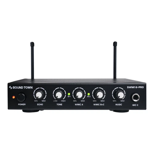 Sound Town Wireless Microphone Karaoke Mixer w/ Optical(Toslink) AUX SWM16-PRO - Picture 4 of 9