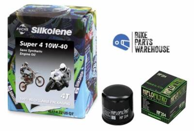 SUZUKI GSXR600 2001 2002 2003 Hi-Flo Oil Filter Semi-Synthetic SILKOLENE Oil