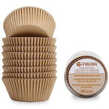 200 Pcs Natural Cupcake Liners Non-Stick Greaseproof Muffin Liners for Baking