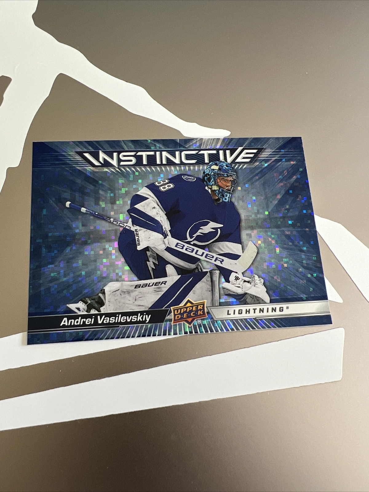 Andrei Vasilevskiy 2023-24 Upper Deck Instinctive Sparkle #IN-11 Lightning Card