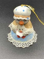 JASCO Caring Critter Chimer Christmas Bird Reading to Chick Bell Ornament