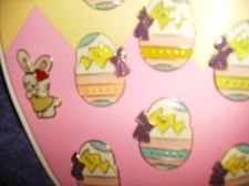 LOT OF 17 PC EASTER PINS BROOCHES METAL 2" GIFTS EASTER EGGS BUNNY RIBBONS BOWS