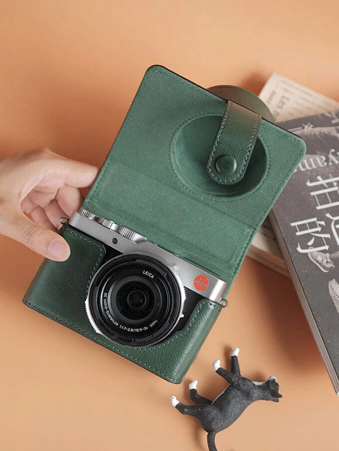 Leather Camera Protect Bag Case For Leica D-LUX8 Dlux8 Genuine Cover Belt Strap - Image 2 of 4