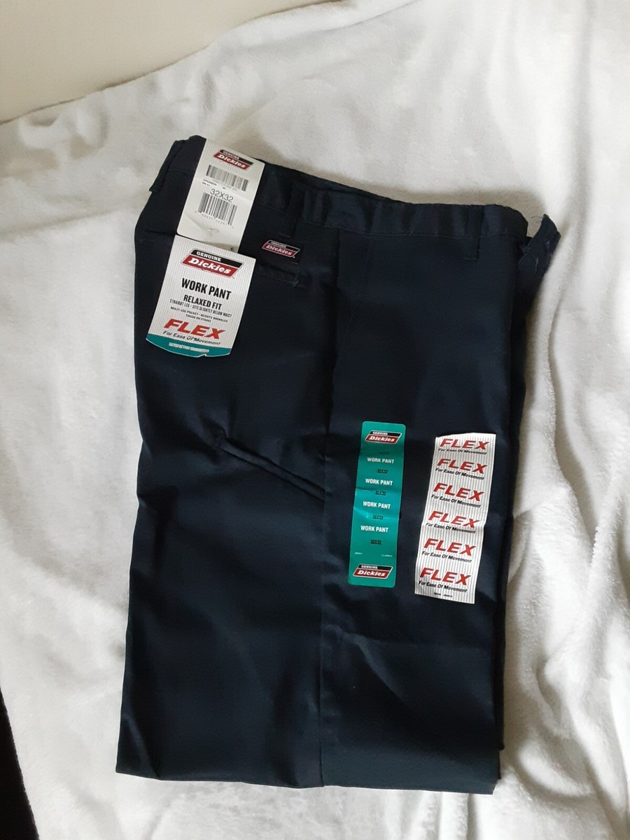 Dickies FLEX Original Classic Work Pants Dark Blue Mens Size 32W x