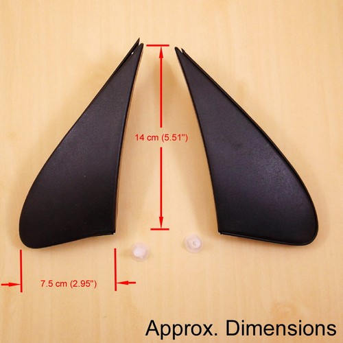 Toyota-Corolla-Pair-Door-Side-View-Mirror-Trim-Corner-Triangle-Fender-2003-08