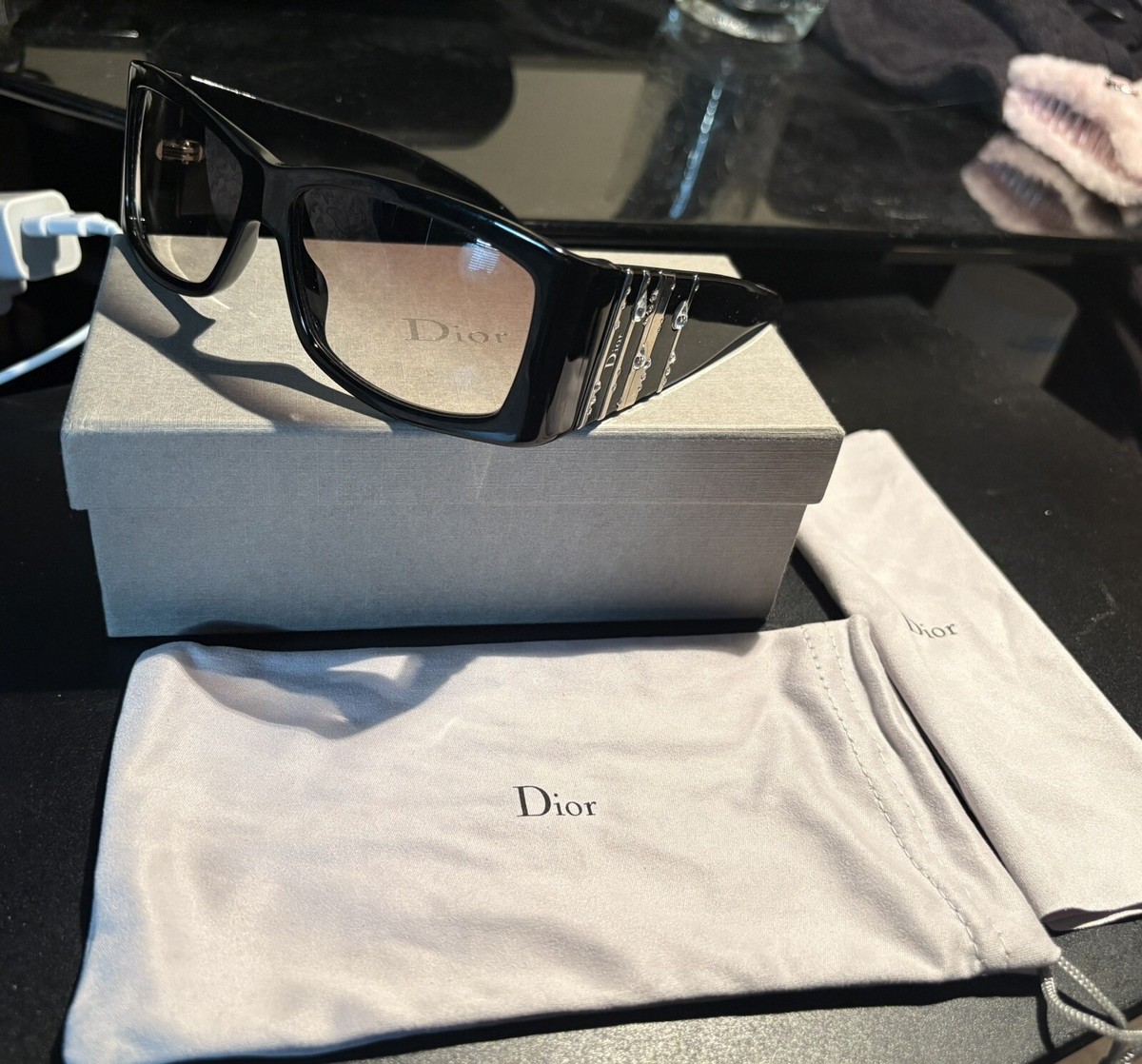 Dior Diorrain 2 Dior Gradient Swarovski Crystals Sunglasses  display picture 2