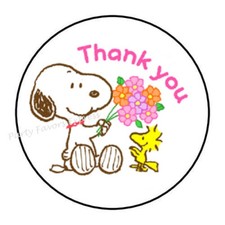 30 THANK YOU ENVELOPE SEALS LABELS STICKERS PARTY FAVORS 1.5" ROUND