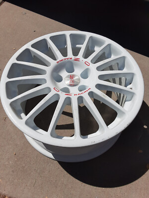 ALLOY WHEEL OZ RACING SUPERTURISMO WRC 8X17 5X100 RACE WHITE RED LETTERING UIF