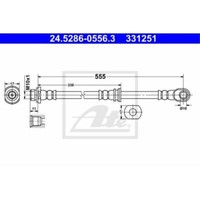 ATE Bremsschlauch Hinten FüR Mitsubishi Pajero IV Van Klasseic 24.5286-0556.3