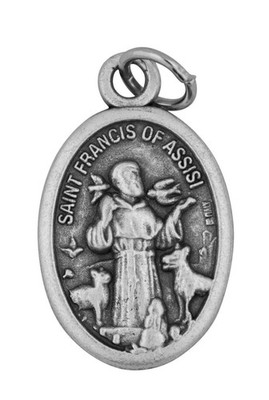Traditional Catholic Saint Medal (Saint Francis Pet Medal, Oval)
