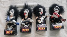 Juego completo de figuras de muñeca de peluche KISS Bean Bag Highlight 1998 vintage con etiqueta de caja