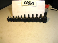 LISLE  SOCKET TORX SET   12 PCS    (1/4", 3/8", 1/2" DRIVES)      T10-T60    USA