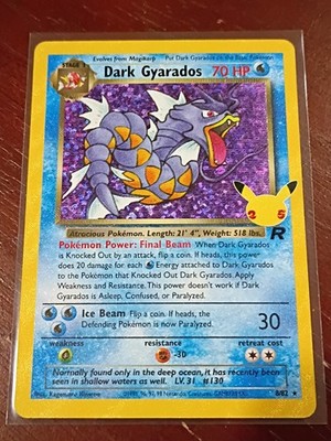 Pokemon Dark Gyarados Celebrations Classic Collection Holo Foil Card 8/82 NM
