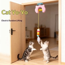 Cat Toy Electric Auto Swing Feather Smart Hanging Door Pet Teaser Indoor Cats