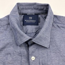 Scotch and Soda Amsterdam Medium Button Front Long Sleeve Cotton Casual Shirt