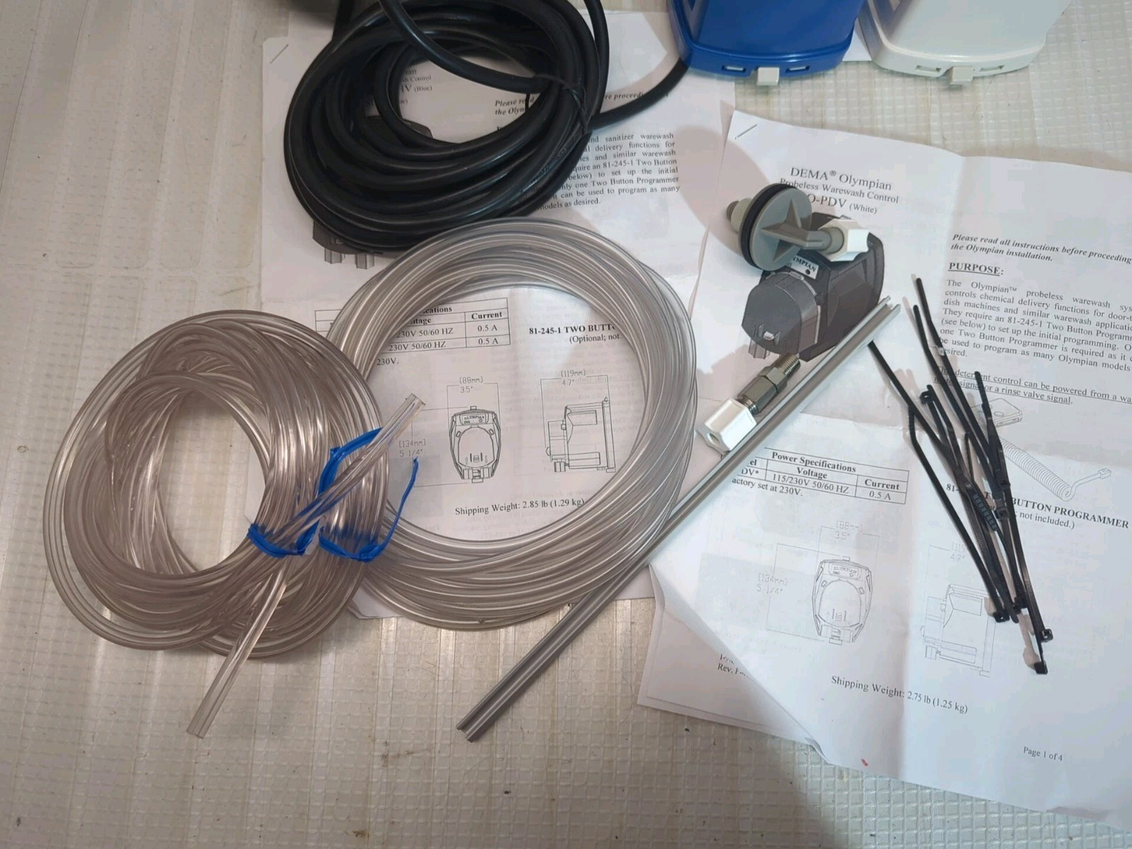 DEMA OLYMPIAN WAREWASH CONTROL PUMP RINSE AND SANITIZER Dispenser  00.PRDV AS IS