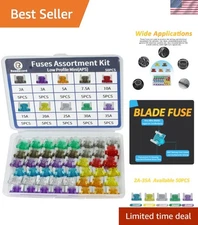 Comprehensive 50Pcs Low Profile Mini Fuse Assortment - Perfect for All Vehicles