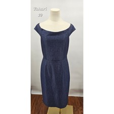 Tahari Workwear Dress Smart Casual Navy Kathleen Knit Dress