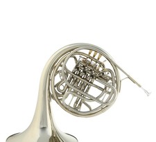 Conn 8D double French horn, silver, recently serviced, professional style.