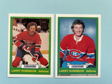 2card 1992-93 O-Pee-Chee OPC 25th Anniversary +Variation Larry Robinson Rookie C. rookie card picture