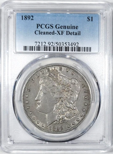 1892 MORGAN DOLLAR $1 PCGS XF DETAIL CLEANED NICE DETAILS UNCIRCULATED (D183)