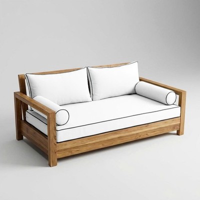 Style 2 Twin XL Contrast Trim Daybed Mattress Cushion Bolster Complete Set AD106